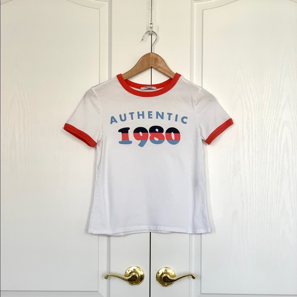 “Authentic 1980” White T-Shirt